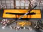 Preview: Golden Flower Katana mit 12-mal gefalteter Damast-Klinge Feng Lin Handgeschmiedetes Samurai Schwert