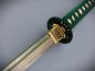 Preview: Saimei Katana mit 12-mal gefalteter Damast Klinge Handgeschmiedetes Samurai Schwert von Feng Lin