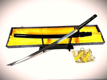 Seinei Katana mit 12-mal gefalteter Damast Stahl Klinge Handgeschmiedetes Samurai Schwert der Serie FENG LIN
