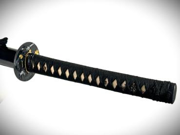 Daimyo Katana mit 12-mal gefalteter Damast Klinge Feng Lin Handgeschmiedetes Samurai Schwert