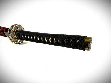 Preview: DRAGON SWORD Katana mit 12-mal gefalteter Damast Stahl Klinge Handgeschmiedetes Samurai Schwert von FENG LIN