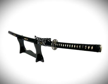 Preview: Bamboo Katana mit 12-mal gefalteter Damast Klinge Handgeschmiedetes Samurai Schwert von Feng Lin