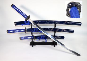 Schwerter-Set 4-teilig in blau