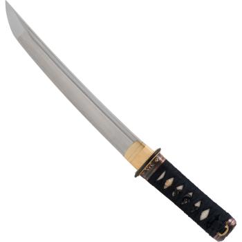 Golden Flower Tanto John Lee mit 12-mal gefalteter Damast Klinge Handgeschmiedetes Samurai Schwert