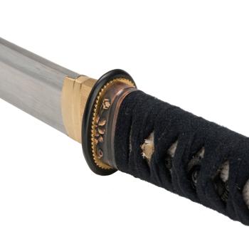 Preview: Golden Flower Tanto John Lee mit 12-mal gefalteter Damast Klinge Handgeschmiedetes Samurai Schwert