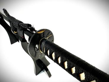 Genji Katana mit 12-mal gefalteter Damast Klinge Feng Lin Handgeschmiedetes Samurai Schwert