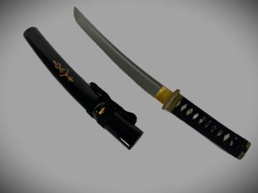 Feng Lin Tanto mit 12-mal gefalteter Damast-Klinge Handgeschmiedetes Samurai Schwert