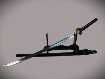 Golden Flower Katana mit 12-mal gefalteter Damast-Klinge Feng Lin Handgeschmiedetes Samurai Schwert