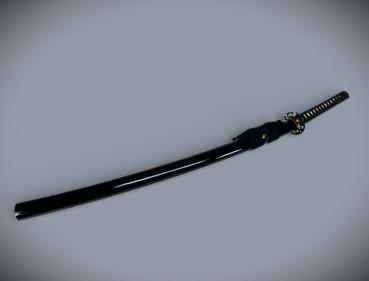 Golden Flower Katana mit 12-mal gefalteter Damast-Klinge Feng Lin Handgeschmiedetes Samurai Schwert