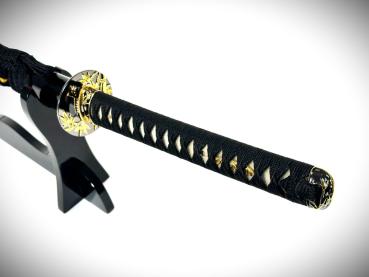Suzaku Katana mit 12-mal gefalteter Damast Klinge Feng Lin Handgeschmiedetes Samurai Schwert