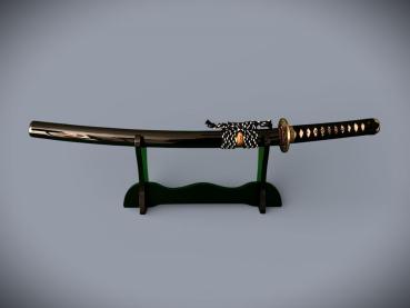 Preview: Dragon Head Wakizashi mit 12-mal gefalteter Klinge Handgeschmiedetes Feng Lin Samurai Schwert