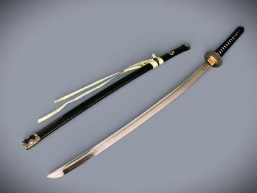 Kill Bill Hattori Hanzo Damast Katana mit 12-mal gefalteter Damast-Klinge Handgeschmiedetes Samurai Schwert