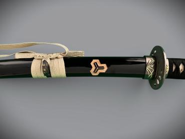 Kill Bill Hattori Hanzo Damast Katana mit 12-mal gefalteter Damast-Klinge Handgeschmiedetes Samurai Schwert