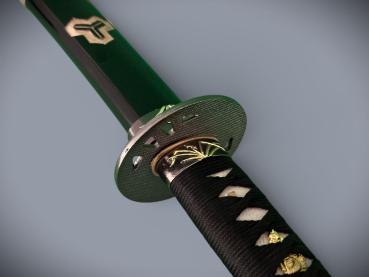 Kill Bill Hattori Hanzo Damast Katana mit 12-mal gefalteter Damast-Klinge Handgeschmiedetes Samurai Schwert