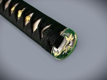 Suzaku Katana mit 12-mal gefalteter Damast Klinge Feng Lin Handgeschmiedetes Samurai Schwert