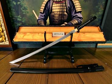 Genji Katana mit 12-mal gefalteter Damast Klinge Feng Lin Handgeschmiedetes Samurai Schwert