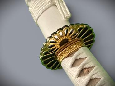 Sujin Katana mit 12-mal gefalteter Damast Klinge Handgeschmiedetes Samurai Schwert von Feng Lin