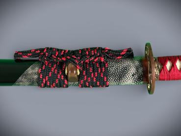 Blood Dragon Katana mit 12-mal gefalteter Klinge Handgeschmiedetes Feng Lin Samurai Schwert