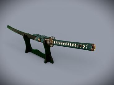 Preview: Motohito Katana mit 12-mal gefalteter Klinge Handgeschmiedetes Feng Lin Samurai Schwert