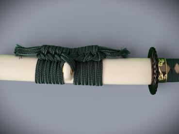 Saimei Katana mit 12-mal gefalteter Damast Klinge Handgeschmiedetes Samurai Schwert von Feng Lin