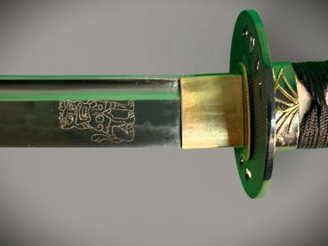 KILL BILL Hattori Hanzo Gold Edition Katana mit 12 -mal gefalteter differenziert gehärteter 1095 Klinge
