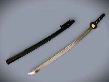 Daimyo Katana mit 12-mal gefalteter Damast Klinge Feng Lin Handgeschmiedetes Samurai Schwert