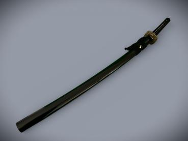 Fujisan Katana mit 12-mal gefalteter Damast Klinge Feng Lin Handgeschmiedetes Samurai Schwert