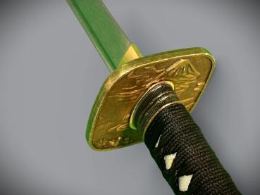 Fujisan Katana mit 12-mal gefalteter Damast Klinge Feng Lin Handgeschmiedetes Samurai Schwert