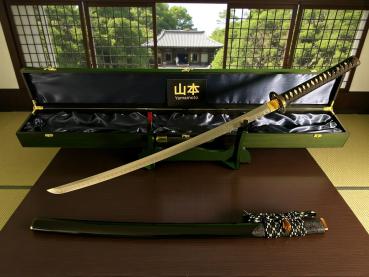 Yamamoto -Yamato no Tsurugi Katana mit 18-mal gefalteter Tamahagane Klinge