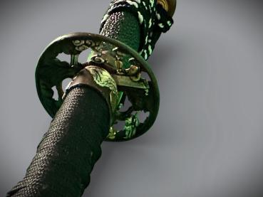 Yamamoto -Yamato no Tsurugi Katana mit 18-mal gefalteter Tamahagane Klinge