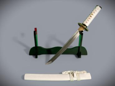 Preview: Sujin Tanto mit 12-mal gefalteter Damast Klinge handgeschmiedet von Feng Lin