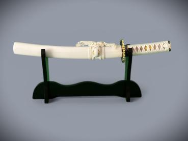 Preview: Sujin Tanto mit 12-mal gefalteter Damast Klinge handgeschmiedet von Feng Lin