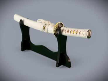 Preview: Sujin Tanto mit 12-mal gefalteter Damast Klinge handgeschmiedet von Feng Lin