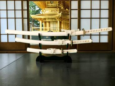 Sujin Schwerter-Set mit 12-mal gefalteter Damast Klinge Feng Lin Handgeschmiedete Samurai Schwerter