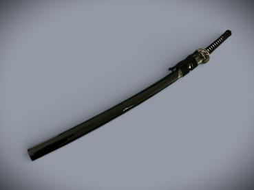 Black Mamba Katana mit 12 -mal gefaltete differenziert gehärteter Klinge  Handgeschmiedetes Samurai Schwert von Feng Lin