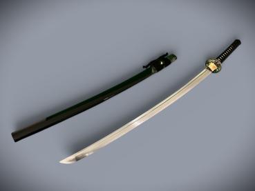 Black Mamba Katana mit 12 -mal gefaltete differenziert gehärteter Klinge  Handgeschmiedetes Samurai Schwert von Feng Lin