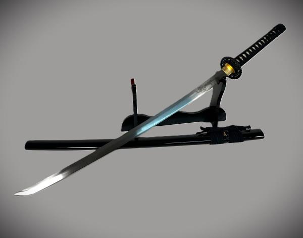 Takakura Katana mit 12-mal gefalteter Damast-Klinge Feng Lin Handgeschmiedetes Samurai Schwert