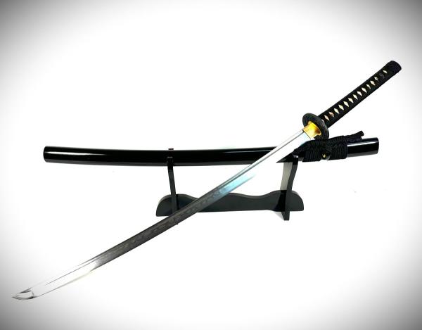 Daimyo Katana mit 12-mal gefalteter Damast Klinge Feng Lin Handgeschmiedetes Samurai Schwert