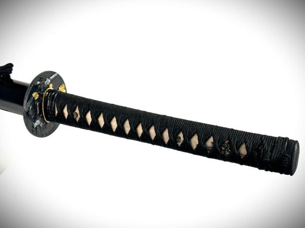 Daimyo Katana mit 12-mal gefalteter Damast Klinge Feng Lin Handgeschmiedetes Samurai Schwert