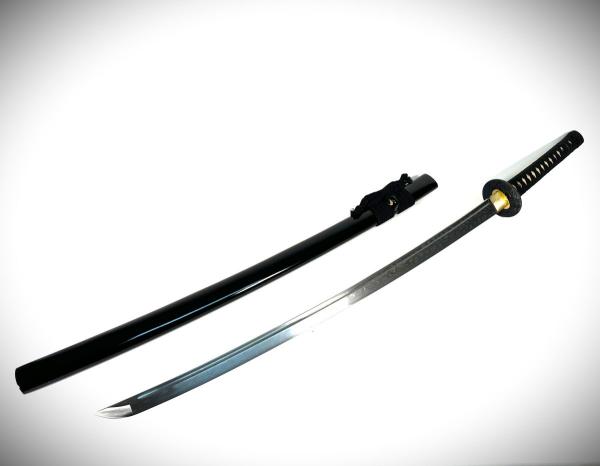 Daimyo Katana mit 12-mal gefalteter Damast Klinge Feng Lin Handgeschmiedetes Samurai Schwert