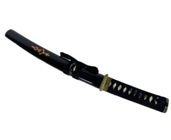 Feng Lin Tanto mit 12-mal gefalteter Damast-Klinge Handgeschmiedetes Samurai Schwert