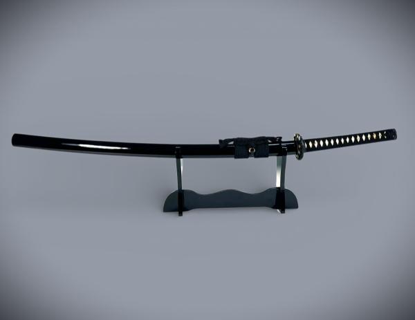 Golden Flower Katana mit 12-mal gefalteter Damast-Klinge Feng Lin Handgeschmiedetes Samurai Schwert