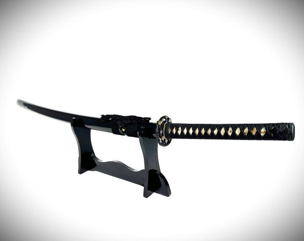 Golden Flower Katana mit 12-mal gefalteter Damast-Klinge Feng Lin Handgeschmiedetes Samurai Schwert
