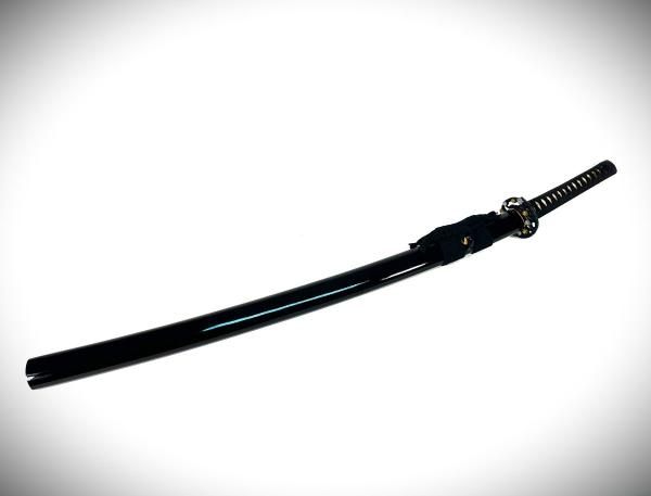 Golden Flower Katana mit 12-mal gefalteter Damast-Klinge Feng Lin Handgeschmiedetes Samurai Schwert