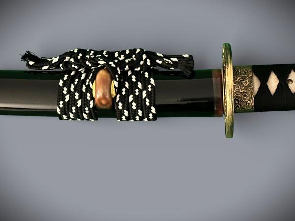 Dragon Head Wakizashi mit 12-mal gefalteter Klinge Handgeschmiedetes Feng Lin Samurai Schwert