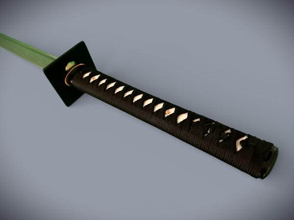 Ninja Katana mit 12-mal gefalteter Damast Klinge Feng Lin Handgeschmiedetes Samurai Schwert