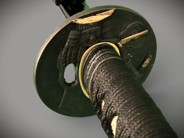 Genji Katana mit 12-mal gefalteter Damast Klinge Feng Lin Handgeschmiedetes Samurai Schwert