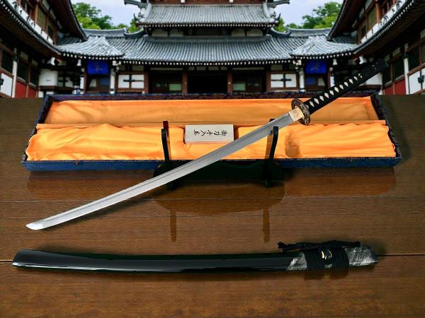Snake Katana mit 12-mal gefalteter Damast-Klinge Feng Lin Handgeschmiedetes Samurai Schwert