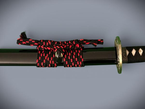 DRAGON SWORD Katana mit 12-mal gefalteter Damast Stahl Klinge Handgeschmiedetes Samurai Schwert von FENG LIN