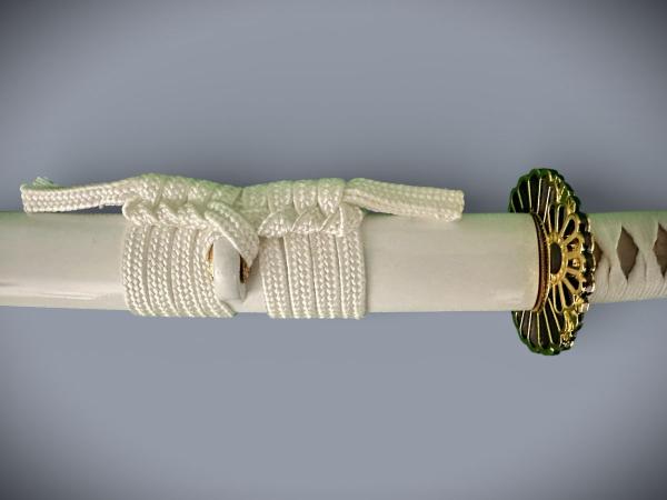 Sujin Katana mit 12-mal gefalteter Damast Klinge Handgeschmiedetes Samurai Schwert von Feng Lin